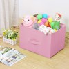 EBIGIC Pink Bins[6 Pack] 9.0"x7.5"x7.5" Small Size Fabirc Foldable Closet Toy Organizer Collapsible Cloth