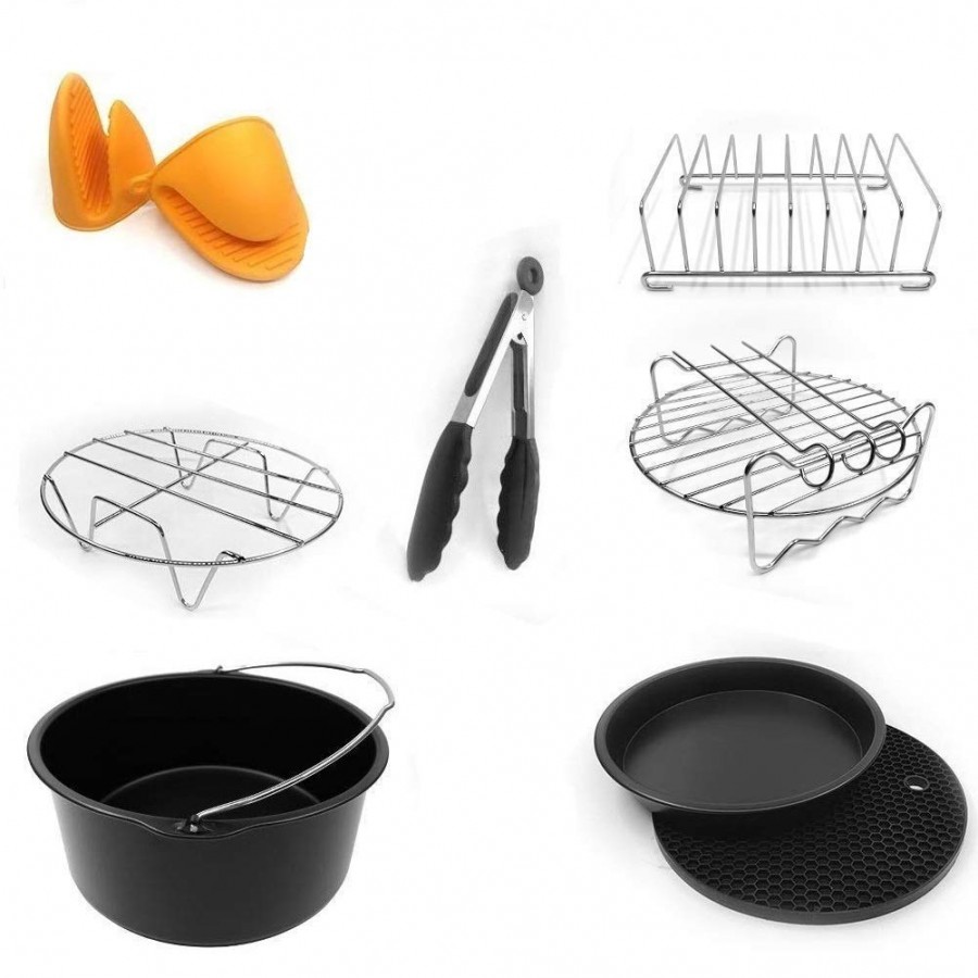 Universal 7 Inch Air Fryer Accessories 8 Pcs FDA Approved For Nuwave