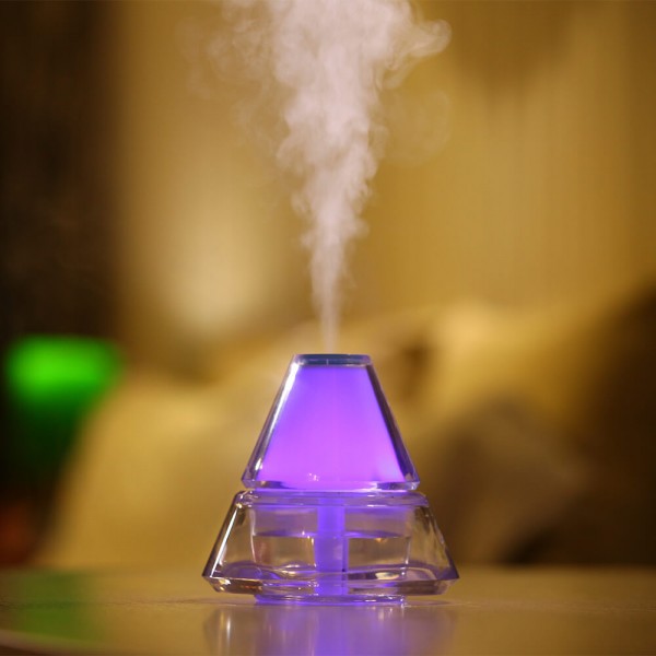 Cool Mist Humidifier Mini Iceberg Shape Humidifier 140ML Colorful Night Light USB Air Atomizer Waterless Auto Shut-off with No Noise for Home Bedroom Babyroom Office