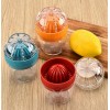 Good Grips Small Citrus Lemon Orange Juicer Manual Hand Squeezer with Built-in Grater,Blue ,Red and Orange