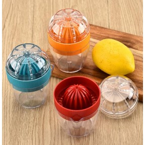 Good Grips Small Citrus Lemon Orange Juicer Manual Hand Squeezer with Built-in Grater,Blue ,Red and Orange