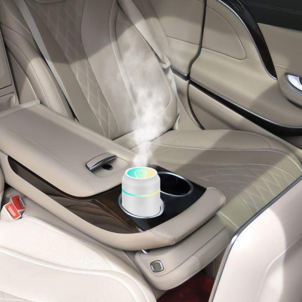 SOON GO Cool Air Mist Ultrasonic Humidifier with Color Lights USB Fan Desktop Can Humidifier 200ML Portable Purifier for Cars, Office, Home, Bedroom, Travel and More