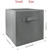 Cube Storage Bins Small 8.8"x7.5"x7.5" Fabirc Foldable Closet Toy Organizer Collapsible Cloth Gray
