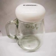 EBIGIC  Glass coffee cup clear coffee cup with handle, perfect for lattes, cappuccino, espresso, tea and hot drinks